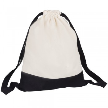 Double coloured cotton sack with wide shoulder straps AIV7325-03