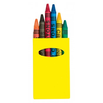Crayon set in shiny finish box with window, 6 pcs AIV8606-08