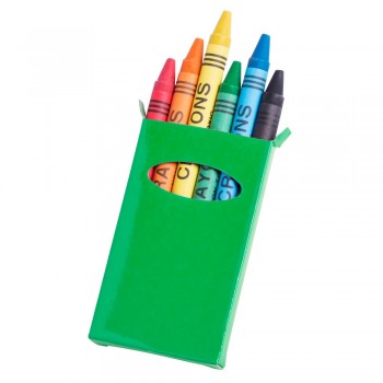 Crayon set in shiny finish box with window, 6 pcs AIV8606-06