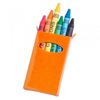 Crayon set in shiny finish box with window, 6 pcs AIV8606-07