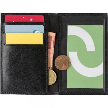 Credit card holder with RFID protection, 3 left side pockets and 1 transparent window on right side AIV9914-03