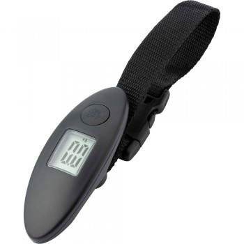 Digital luggage scales with on/off button and wrist strap, 40 kg maximum loading capacity AIV4951-03