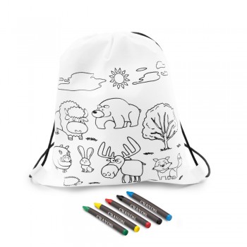 Drawstring bag for colouring, crayons | Brody