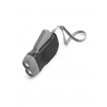 Dynamo torch 2 LED with wrist strap (patent: EU Nr. 363627-0002) AIV5504-03