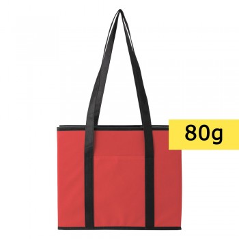 Foldable car organizer with 2 long and 2 short carry handles, front pocket and matching cardboard bottom AIV8724-05