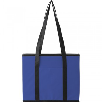 Foldable car organizer with 2 long and 2 short carry handles, front pocket and matching cardboard bottom AIV8724-11