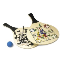 Game set in black nylon case: beach game, ludo and chess game AIV6520-00