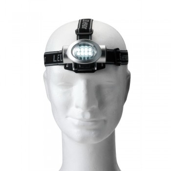 Head torch with 8 LED lights and strap for head adjustment AIV5527/A-32
