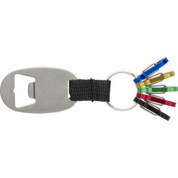 Keyring, bottle opener, 5 small carabiner clips AIV0768-32