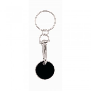 Keyring with shopping cart coin