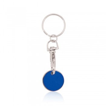 Keyring with shopping cart coin