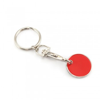 Keyring with shopping cart coin