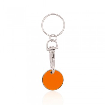 Keyring with shopping cart coin