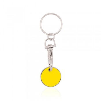 Keyring with shopping cart coin