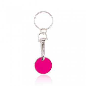 Keyring with shopping cart coin