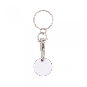 Keyring with shopping cart coin