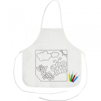 Kitchen apron for colouring, 4 felt tip pens included AIV7845-02