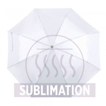 Foldable manual umbrella, 8 panels, velcro closing, metal ribs, pouch included AIV0733-02