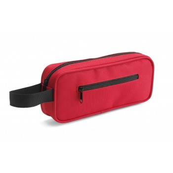 Pencil case with zipped main compartment and side pocket, carry strap AIV6471-05