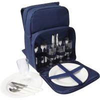 Picnic backpack, cooler bag with cutlery for 4 people, large cooler compartment AIV7814-04
