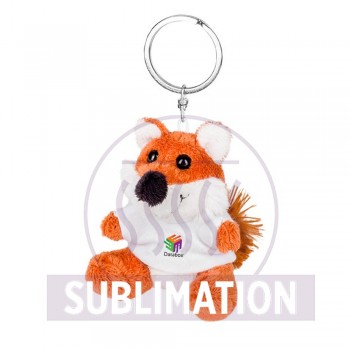 Fox with white T-shirt suitable for printing, keyring (T-shirt packed separately) AIHE755-16