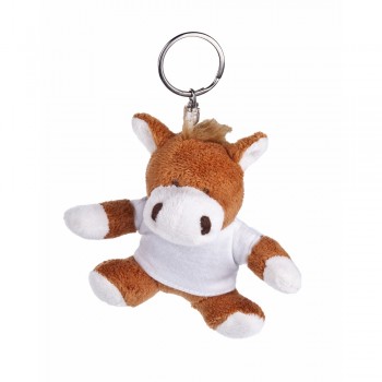 Horse with white T-shirt suitable for printing, keyring (T-shirt packed separately) AIHE587-16