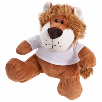 Sitting lion with T-shirt suitable for printing (T-shirt packed separately) AIHE669-16K