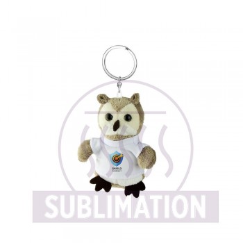 Owl with white T-shirt suitable for printing, keyring (T-shirt packed separately) AIHE786-18
