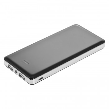 Power bank 12000 mAh with light and 4 diodes indicating power level, input 5V/1A, output 5V/2A, including micro USB cable AIV3384-03