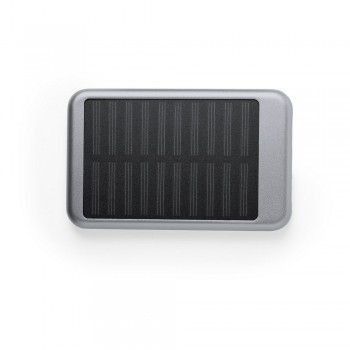 Power bank 4000 mAh with solar panel, charging indicator (4 LEDs), micro USB 5V 1A input, 5V 1A USB output AIV8387-32