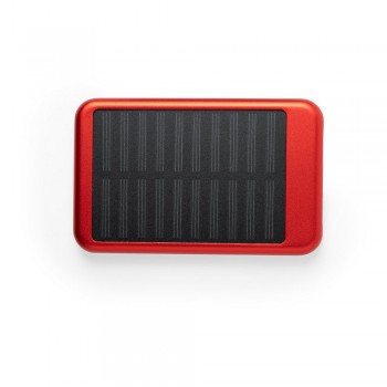 Power bank 4000 mAh with solar panel, charging indicator (4 LEDs), micro USB 5V 1A input, 5V 1A USB output AIV8387-05