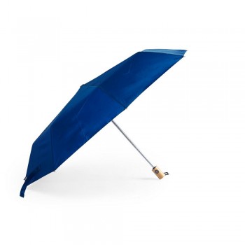 RPET automatic umbrella, windproof, foldable, 8 panels, wooden handle AIV8294-04