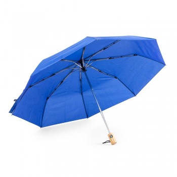 RPET automatic umbrella, windproof, foldable, 8 panels, wooden handle AIV8294-11