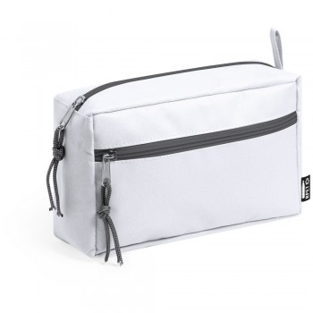 RPET cosmetic bag with zipped main and front pocket AIV0899-02