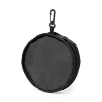 Double bowl for dog, foldable, made from polyester RPET, carabiner belt clip included AIV1001-03