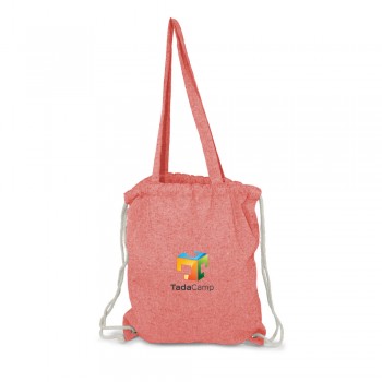 Recycled cotton bag 2 in 1, drawstring bag and shopping bag | Jamarion