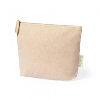 Recycled cotton cosmetic bag, zipped main compartment AIV8378-00