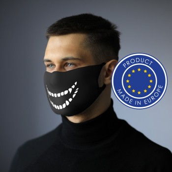 Reusable face mask with silver ions and place for filter, non-medical, double layer, made of 100% polyamide 250 g/m2, silver ions last up to 20 washes, washing temperature up to 90 degrees Celsius, OEKO-TEX certificate standard 100 (made in Europe) AIV699