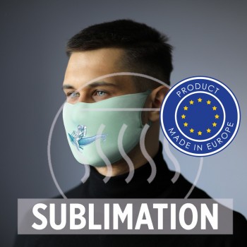 Reusable face mask with silver ions and place for filter, non-medical, double layer, made of 100% polyamide 250 g/m2, silver ions last up to 20 washes, washing temperature up to 90 degrees Celsius, OEKO-TEX certificate standard 100 (made in Europe) AIV699