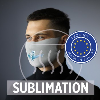 Reusable face mask with silver ions and place for filter, non-medical, double layer, made of 100% polyamide 250 g/m2, silver ions last up to 20 washes, washing temperature up to 90 degrees Celsius, OEKO-TEX certificate standard 100 (made in Europe) AIV699