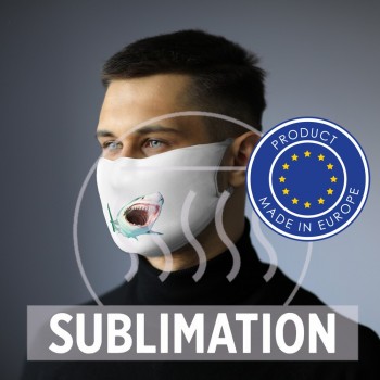 Reusable face mask with silver ions and place for filter, non-medical, double layer, made of 100% polyamide 250 g/m2, silver ions last up to 20 washes, washing temperature up to 90 degrees Celsius, OEKO-TEX certificate standard 100 (made in Europe) AIV699