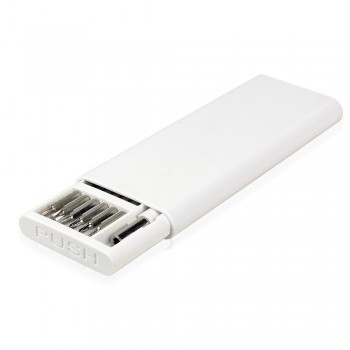 Screwdriver set, 24 bits in magnetic case with push open/close system, handle with magnet to hold bits in place AIV0074-02