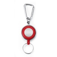 Ski pass with retractable cord approx. 60 cm, carabiner AIV6403-05