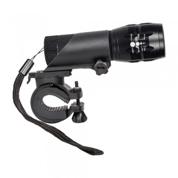 Air Gifts 1 CREE LED torch, 280 Lumen, anodized, 3 flashing functions (strong, normal, flashing), zoom function, bicycle holder included AIV8747-03