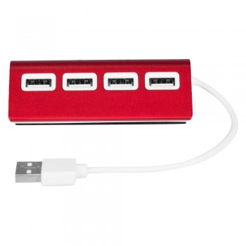 USB 2.0 hub with 4 ports, for charging and data transfer, input DC 5V/1A, output DC 5V/1A AIV3447-05