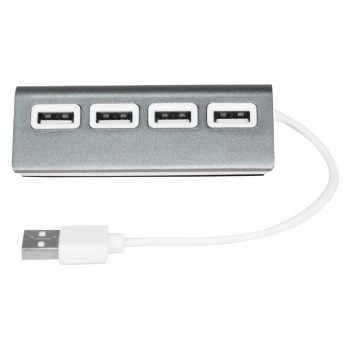 USB 2.0 hub with 4 ports, for charging and data transfer, input DC 5V/1A, output DC 5V/1A AIV3447-19