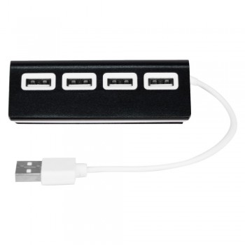 USB 2.0 hub with 4 ports, for charging and data transfer, input DC 5V/1A, output DC 5V/1A AIV3447-03