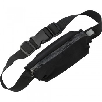Water resistant waist bag with adjustable rubber band at both sides (2 x 27 cm) and plastic closure, min. circ. approx. 62 cm, max. circ. approx. 93 cm (plus stretching) AIV9445-03