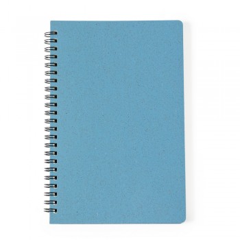 Wheat straw notebook (approx. A5, 80 blank sheets), hard cover, spiral binding AIV0275-11