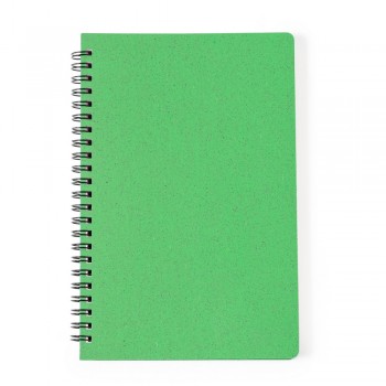 Wheat straw notebook (approx. A5, 80 blank sheets), hard cover, spiral binding AIV0275-06